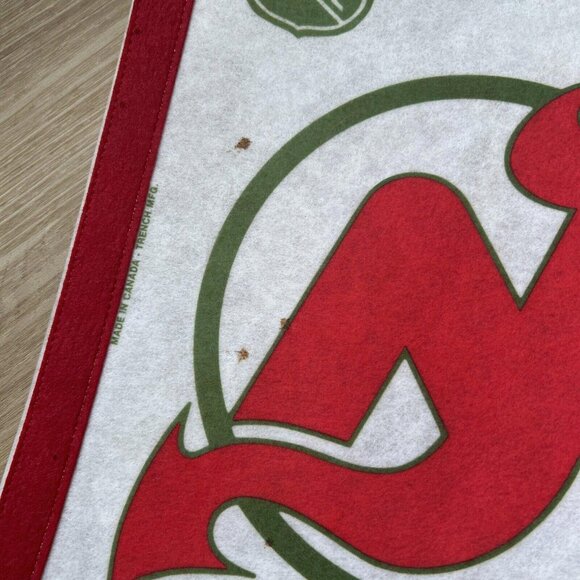 Early 1980'S New Jersey Devils NHL Hockey Pennant Flag - Picture 3 of 9